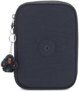 Kipling Womens WomenÂ’s 100 Pens Printed Case, Organize Accessories, Art Supplies, Makeup, Polyester Travel Organi Case, True Blue Tonal, 8.25 L x 6 H 2 D US