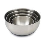 Joseph Joseph Prep&Store- Stainless Steel Mixing Nest Bowls with Lids, 4 piece Metal Bowl food Storage Set, Stainless Steel