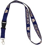 Desert Cactus University of Washington Lanyard Huskies U of W Car Keys ID Badge Holder Lanyard Keychain Detachable Breakaway Snap Buckle (Purple)