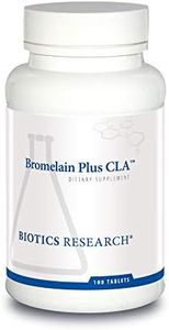 Biotics Research Bromelain Plus CLA Supplies Bromelain and Papain, Provides Supplemental Enzyme Support, Supports Muscular Comfort 100 Tablets