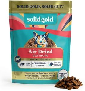 Solid Gold Air Dried Dog Food Toppers for Dry Food - Healthy Dog Treats w/Real Beef & Superfoods - Serve as a Complete Meal, Topper or Treats - Supports Muscle Growth, Immunity & Digestion - 2lb