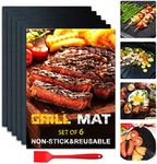 BBQ Grill Mat Set of 6+1, Reusable 