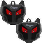 Sunnydaze Wall-Mounted Solar Nocturnal Animal Repellers - Waterproof Design - Red Flashing Lights - Battery Included - 2-Pack