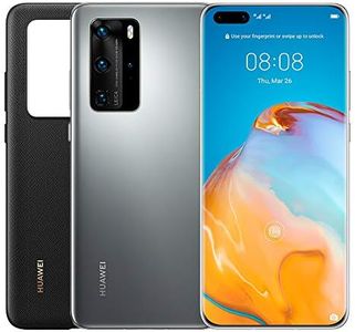 HUAWEI P40 Pro 256 GB 6.58 Inch Smartphone Bundle with PU Case, Kirin 990 5G, 50 MP Ultra Vision Leica Quad Camera, 8 GB RAM, 40W Supercharge, IP68, SIM-Free Android Mobile Phone, Dual SIM, Silver