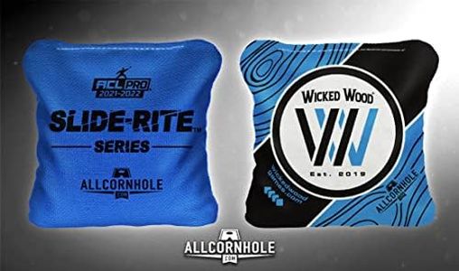 Wicked Wood Games Pro Bags - Slide-Rite Cornhole Sacs - 1x4 - ACL Pro - Saison 2023 - Bleu