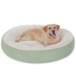 Bedfolks Donut Dog Bed,45 Inches Calming Round Dog Beds for Extra Large Dogs,Washable Anti Anxiety Cuddler Dog Bed with Removable Cover(Sage Green,XL)