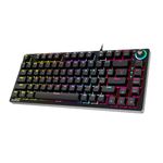 EvoFox Katana X2 TKL Mechanical Gaming Keyboard | Outemu Blue Switches,18 Effects Rainbow Backlighting, Replaceable Switches, 26 Anti-Ghosting Keys, Multifunction Volume Controller | Wired-Black