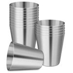 15pcs Stainless Steel Shot Glasses Drinking Vessel - 30 ml (1oz) Shot glass Outdoor Party Metal Shot Glasses Camping Small Shot Glasses Travel Shot Cups Backpack Silver Cup Tiny Shot Glasses