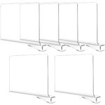 6Pcs Shelf Dividers - Acrylic Shelf Dividers for Wardrobe, Wardrobe Shelves Organizer Clear Adjustable Shelf Wood Closet Clothes Separator, Wardrobe Dividers for Bedroom, Kitchen, Office Shelves