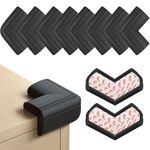 8 Pack Adhesive Corner Protectors for Kids, Upgraded Foam Soft Corner Guards Bumpers Baby Safety Furniture Fireplace Table Sharp Corner Cushion, Pre-Taped for Direct Use