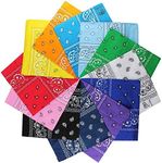 L&M LM 12Pcs Bandanas 100% Cotton P