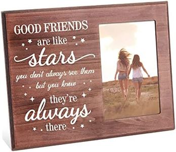 FINGERINSPIRE Good Friends Are Like Stars, You Don't Always See Them But You Know They Always There, Marco de fotos de 10 x 15 cm, marco de fotos de madera para mejor amigo