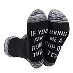 1 Pair Tea Gift Tea Socks If You Can Read This Bring Me A Cup Of Tea Socks Teal Lover Gifts, Cup of Tea Black, Medium