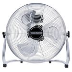 TOUGH MASTER Drum Fan Industrial Floor Fan High Velocity 3 Speed Air Cooling Heavy-Duty with Adjustable Head Tilt for Home, Commercial, Office, Warehouse, Workshop (16 Inch)