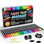 Chalk Markers, 24 Vibrant Colors Li