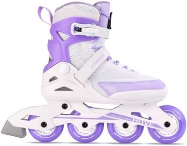COSMOID Women's Adult Fitness Inline Skate - Roller Skates Blades Adult Female,White & Purple,Size 5-12,Move
