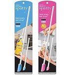 Spatty Daddy Spatula 4 Pack (6 and 12 Inch Blue/Pink) Shark Tank Mom Made Scrapes Last Drop from Makeup, Food Jars, Lotion, Beauty Makeup Product Gifts for Women, Grandma, Adult Stocking Stuffers