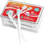 Mini Brushes-Disposable Toothbrushes with Cleaning Beads Toothpaste and Pick for Work or Travel, 24 Count-Mint Flavor（Pack of 1）