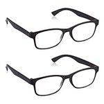 Read Optics 1.5 Reading Glasses, Eye Glasses for Women Men, Rectangular Brown Tort Frame, Great Classic Unisex Style. Value 2 Pack from