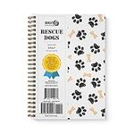 to Do List Daily Task Checklist Planner Time Management Notebook by Bright Day Non Dated Flex Cover Spiral Organizer 8.25 x 6.25 (Rescue Dogs)