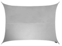 Kookaburra Waterproof Garden Sun Shade Sail Canopy in Silver 98% UV Block (6m x 5m Rectangle)