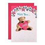 Hallmark Miss You Card - Cute Wellibobs with Heart Design