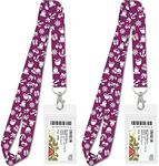 Lanyards for Cruise Key Cards [2-Pack] for Cruises in 2024 & 2025 with Waterproof Key Cruise Card Holder (Purple)