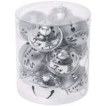 Boston International Christmas Winter Holiday Xmas Bells Tree Ornament, Set of 12, Silver