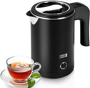 LEBENLANG Bollitore Elettrico in Acciaio Inossidabile - Risparmio Energetico 600W & Portatile 0,5L I Bollitore Acqua, Teiera da Viaggio Electric Kettle