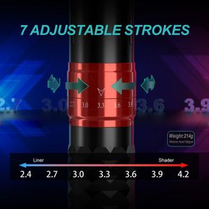 Tattoo Kit with 2 Batteries – 7 Stroke Rotary Machine Set