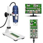 USB Digital Microscope Camera, Jiusion HD 1080P 40-1000X Portable Magnification Endoscope 8 LED with Adaptor Professional Stand, Compatible with Mac Window XP 7 8 10 OTG Android Linux