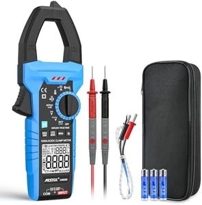 Digital Clamp Meter MESTEK Inrush Current Meter 1000A AC/DC Volt Amp Ohm Meter Clamp on Multimeter True RMS 6000 Counts NCV VFD LOZ Measures Current Voltage Temperature Capacitance Resistance