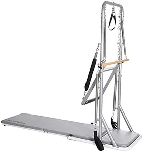 AeroPilates Precision Cadillac Studio Tower Strength and Toning System Equipment Station for Pilates and Workouts, Gray