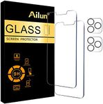 Ailun 2 Pack Screen Protector for iPhone 13 Pro Max [6.7 inch] Display 2021 with 2 Pack Tempered Glass Camera Lens Protector,[9H Hardness]-HD Case Friendly [4 Pack]