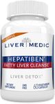 Hepatiben - Liver Detox Cleanse by Liver Medic. Detoxifies and Regenerates with Additional Gut Repair Ingredients. Milk Thistle (Silymarin), Choline, Turmeric, ALA, Glutathione