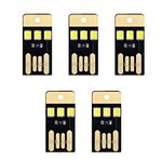 Efillooc USB 3 LED Mini Light Card PCB for DIY Aquarium Hobby (Cool White) - 5Pcs