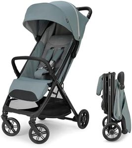 Inglesina Quid³ Lightweight Compact Travel Stroller for Baby & Toddler 0-55 lbs – One-Hand Fold, Reclining Seat, Airline Approved, Car Seat Compatible, UPF 50+ Canopy – Galaxy Gray