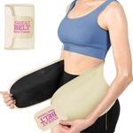 ZPP Waist Trainer for Women and Men, Neoprene Sweat Band Waist Trimmer Belt Slimming Stomach Wrap for Workout, Champagne