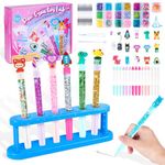 Vubkkty 3D Pens for Kids, Pen Creator Studio, Personalised Glitter Pen Art Set, DIY Colouring Pens for Kids, Pen Making Kit for Kids 6 7 8 9 10 Years Old, Birthday Gifts Christmas Gifts for Girls Boys