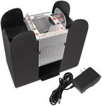 GSE Games & Sports Expert 6-Deck Automatic Card Shuffler, AC/DC-Power & Battery-Operated Electric Shuffler Machines for Playing Cards, Blackjack, Texas Hold'em, Canasta, Bridge, Rummy, UNO