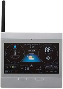 AcuRite Atlas Home Weather Station High-Definition Display for Temperature, Humidity, Wind Speed, Wind Direction, Hyperlocal Forecast, and Programmable Alerts with Built-in Barometer - Gray (06105M)