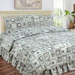 London 4 Piece Double Complete Bedding Set | Cotton Rich | Printed | Duvet Cover Set | Quilt Cover Pillow Cases & Fitted Sheet | Machine Washable