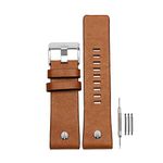 Finjin R Calfskin Leather Watch Band Suitable for Men's Diesel Watches, brown, 26 mm, Premium