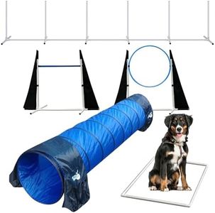 Dog Agility Course Backyard Set, Dog Agility Equipment, Weave Poles, Jumps
