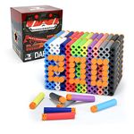 EKIND 200 Pcs 7.2cm TPR Waffles Soft Head Darts Refill Foam Bullet Compatible for Nerf Elite AccuStrike Series Blasters Toy Gun (10 Different Colors)
