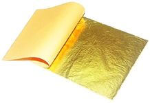 24k Pure Edible Gold Vark Golden leaf 50MMx50MM Gold Foils 5 sheets pack for cake sweets ayurvedic medicine face treatment anti aging spa (5)