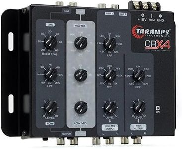 Taramps Crx4 Electronic 4 Way Crossover Rca Channels 8 Volts Rms Car Audio Processor Stereo Equalizer Great for Low/High with Bass Boost, Compact Size