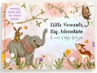 Little Moments Big Adventure Baby Record Book - New Born Essentials, Journal Diary & Photo Album, Memory Books, Gift Items for Baby Shower, Mom to be, Pregnant Women, Dad & Expectant Parents