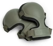 GRITR Tactical Knee Pads for Work, Hunting, Construction, Gardening, Paintball w/Foam Padding, Hard Shell & Adjustable Straps - Heavy Duty Professional Knee Protectors for Men & Women, Ranger Green
