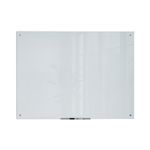 U Brands Glass Dry Erase Board, 47 x 35 Inches, White Frosted Surface, Frameless